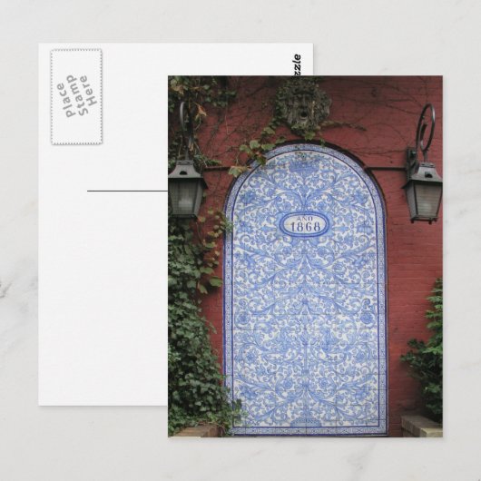 straatdeur voor bleekmiddelen briefkaart (Voorkant / Achterkant)