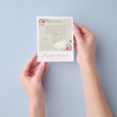 Straatfeest Stijl Trouwontwerp Eigen Flyer Roze (Hand)