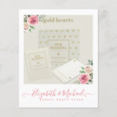 Straatfeest Stijl Trouwontwerp Eigen Flyer Roze (Voorkant)