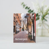 Straatfoto Antwerpen België Briefkaart (Staand voorkant)