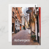 Straatfoto Antwerpen België Briefkaart (Voorkant / Achterkant)