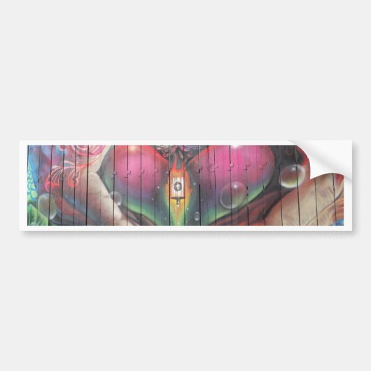 Straatgarage Graffiti Bumpersticker (Voorkant)