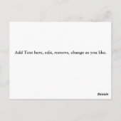 Straatgebak, naam toevoegen, naam waslijst briefkaart (Achterkant)