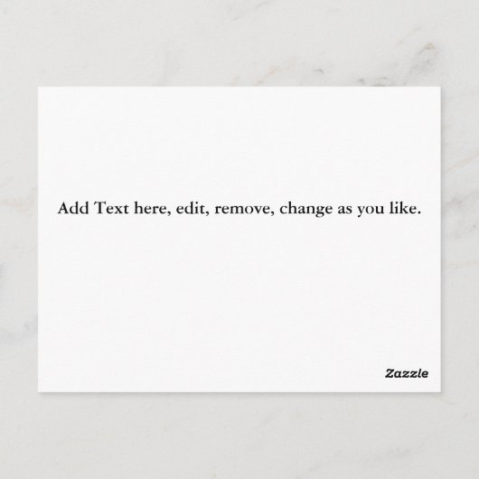 Straatgebak, naam toevoegen, naam waslijst briefkaart (Achterkant)