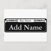 Straatgebak, naam toevoegen, naam waslijst briefkaart (Voorkant)