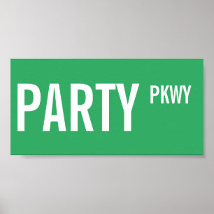 Straatgebarentaal Parkway Birthday Decoration Sign Poster