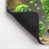 Straatgevechten groene erwten fantasie muismat (Hoek)