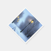 Straatgloeilampen in de winter Wonderland Servet (Hoek)