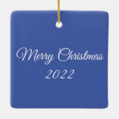 Straatgloeilampen in Winter Wonderland Keramisch Ornament (Achterkant)