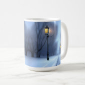 Straatgloeilampen in Winter Wonderland Koffiemok (Voorkant rechts)