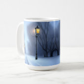Straatgloeilampen in Winter Wonderland Koffiemok (Voorkant links)