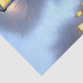 Straatgloeilampen in Winter Wonderland Tissuepapier (Detail)