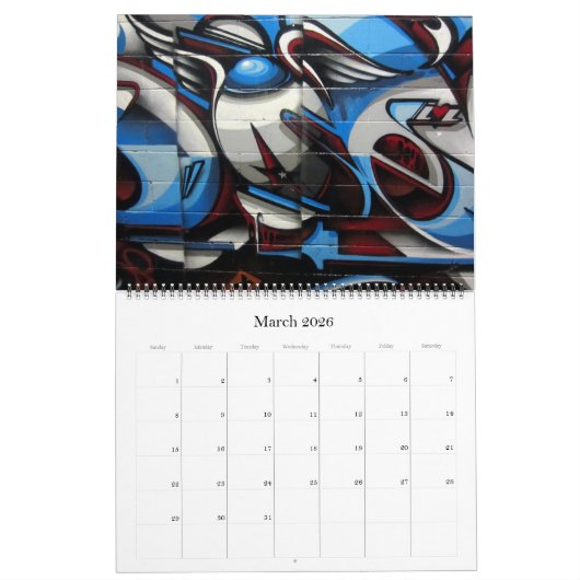 Straatgraffiti 2025 kalender (Mar 2026)