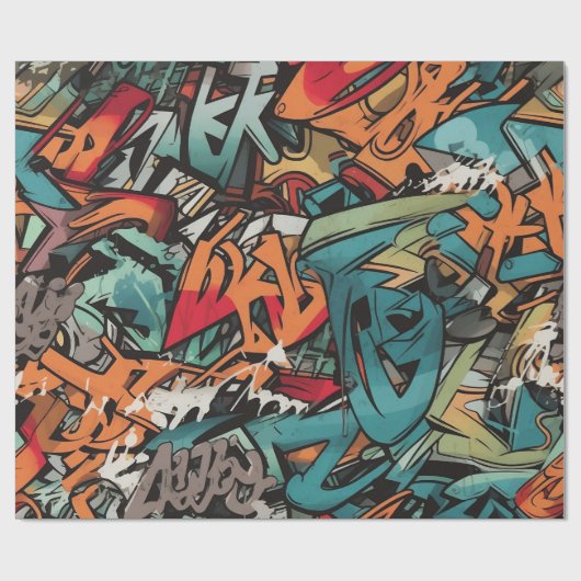 Straatgraffiti Cadeaupapier (Vlak)