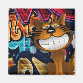 Straatgraffiti kat magneet (Voorkant)