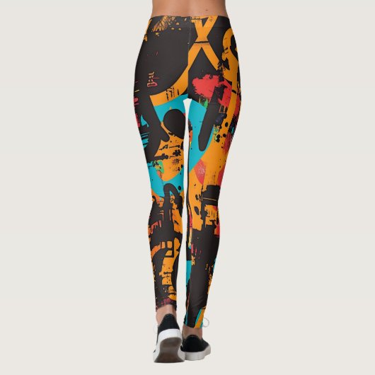 Straatgraffiti Leggings (Achterkant)