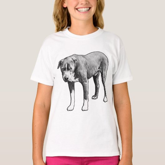 Straatheldere, trouwe blik t-shirt (Voorkant)