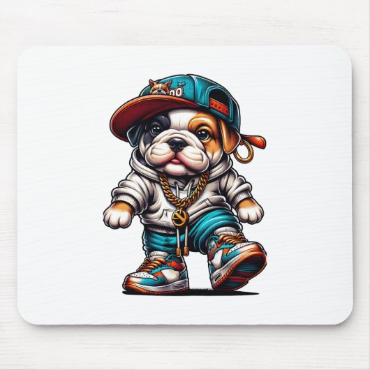 Straathond Bulldog Muismat (Voorkant)