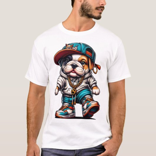 Straathond Bulldog T-shirt (Voorkant)