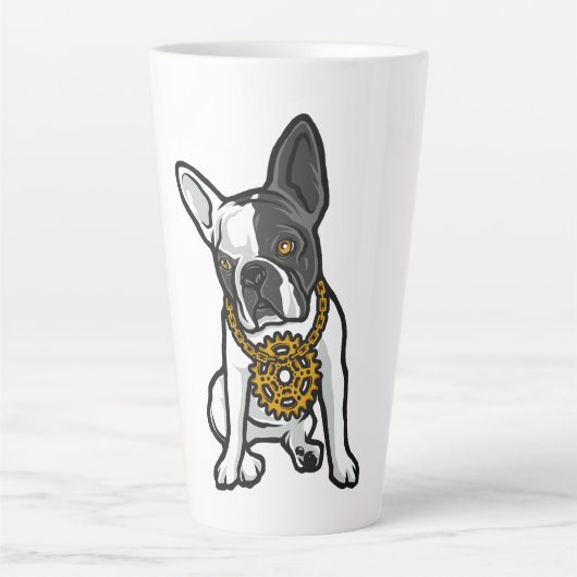 Straathond met Pug-stijl Latte Mok (Voorkant)