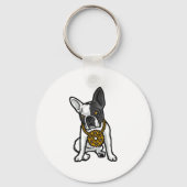 Straathond Stijl Pug Sleutelhanger (Voorkant)
