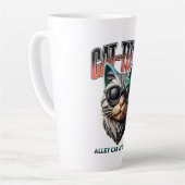 Straathouding van een kat – Grappige sarcastische Latte Mok (Linkerhoek)