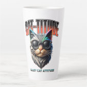Straathouding van een kat – Grappige sarcastische Latte Mok (Voorkant)