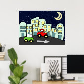 Straatillustratie Poster (Thuiskantoor)