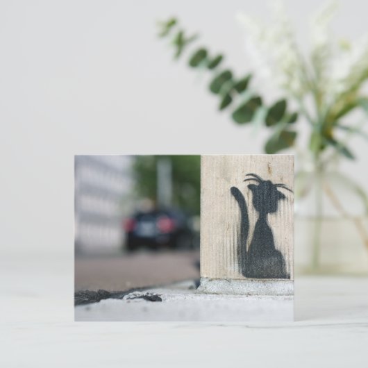straatkat briefkaart (Staand voorkant)