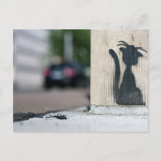 straatkat briefkaart (Voorkant)