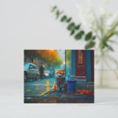 Straatkat, Multi Color, Street Life Briefkaart (Staand voorkant)