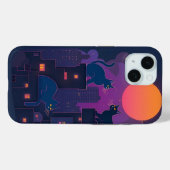 Straatkatten | Neon Urban Feline Art Case-Mate iPhone Case (Achterkant (horizontaal))
