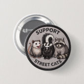 Straatkatten Ronde Button 5,7 Cm (Voorkant /achterkant)