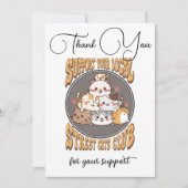 Straatkattenclub aangepast Dank je wel Feestdagenkaart (Voorkant)