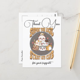 Straatkattenclub op maat briefkaart