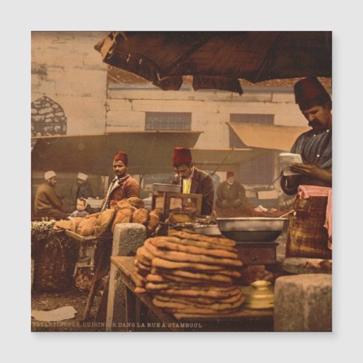 straatkok in Istanbul uit de 19e eeuw (Voorkant)