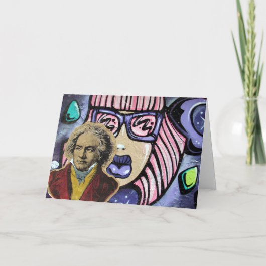 straatkunst beethoven kaart (Voorkant)
