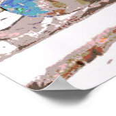 Straatkunst en graffiti in Hosiers Lane, Melbourne Poster (Hoek)