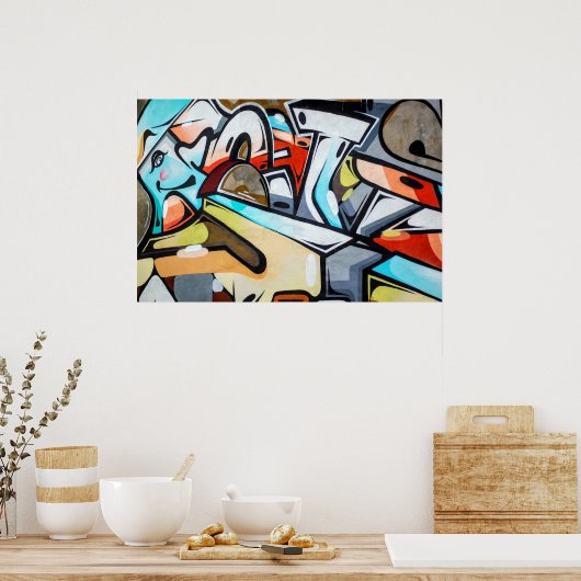 Straatkunst/Graffiti-foto Poster (Keuken)
