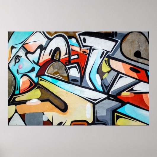 Straatkunst/Graffiti-foto Poster (Voorkant)