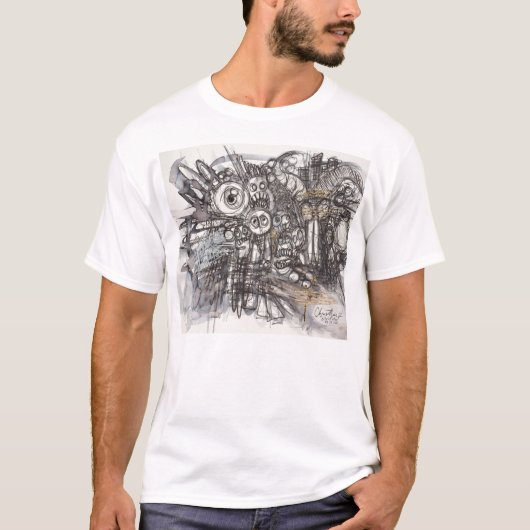 Straatkunst graffiti geïnspireerd op cartoon troep t-shirt (Voorkant)
