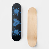 Straatkunst Hart Naam Azure Blauwe Spat Persoonlijk Skateboard (Voorkant)