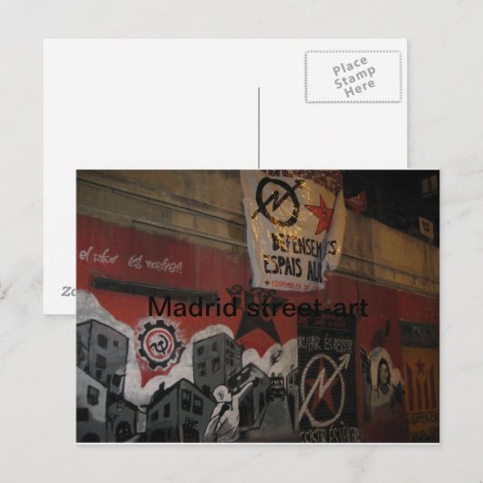 Straatkunst Madrid Briefkaart (Voorkant / Achterkant)