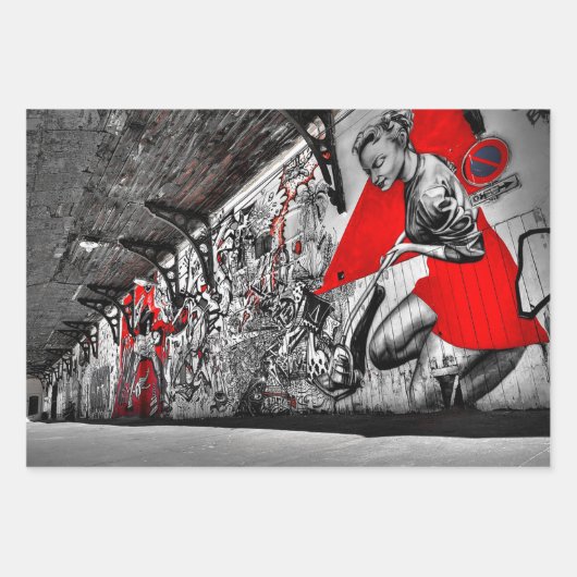 Straatkunst, stedelijke graffiti inpakpapier vel (Voorkant)