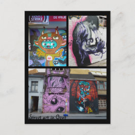 Straatkunst van Gent, België Briefkaart