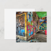 Straatkunst verlaten gebouw (Voorkant / Achterkant)