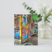 Straatkunst verlaten gebouw | Contact houden Briefkaart (Staand voorkant)