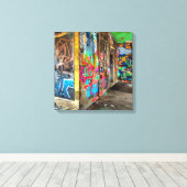 Straatkunst verlaten gebouw gepersonaliseerd canvas afdruk (Insitu (Houten vloer))