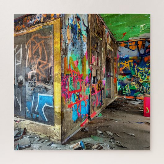 Straatkunst Verlaten Gebouw Gepersonaliseerd Legpuzzel (Verticaal)