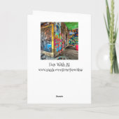 Straatkunst verlaten gebouw | Kleurrijke dag Kaart (Achterkant)